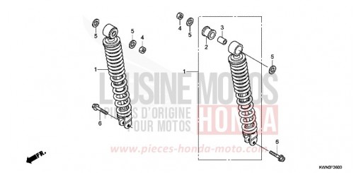 REAR CUSHION WW125EX2C de 2012